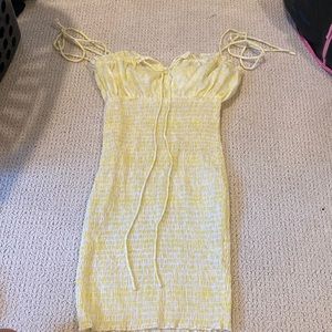 Korina Mini Dress Yellow Princess Polly US 0